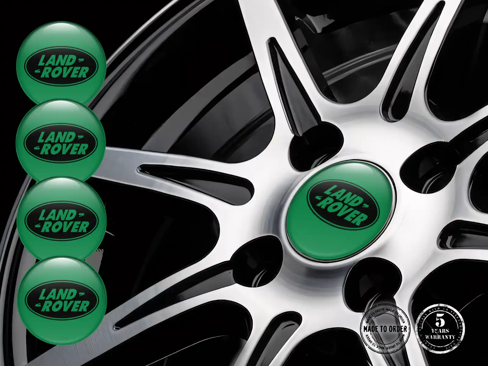 Land Rover Rademblem Stil Harz-Dome-Upgrade